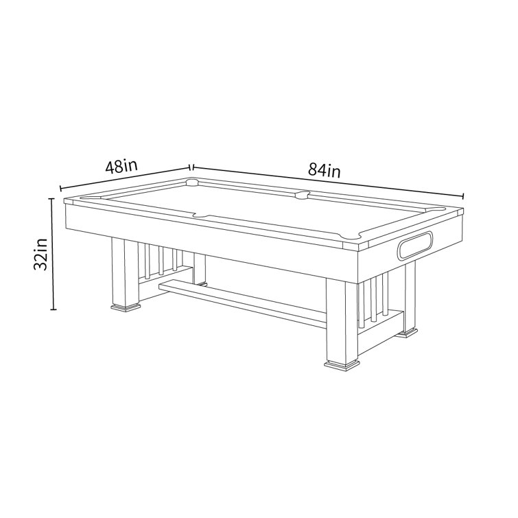 Pool on sale table dimensions